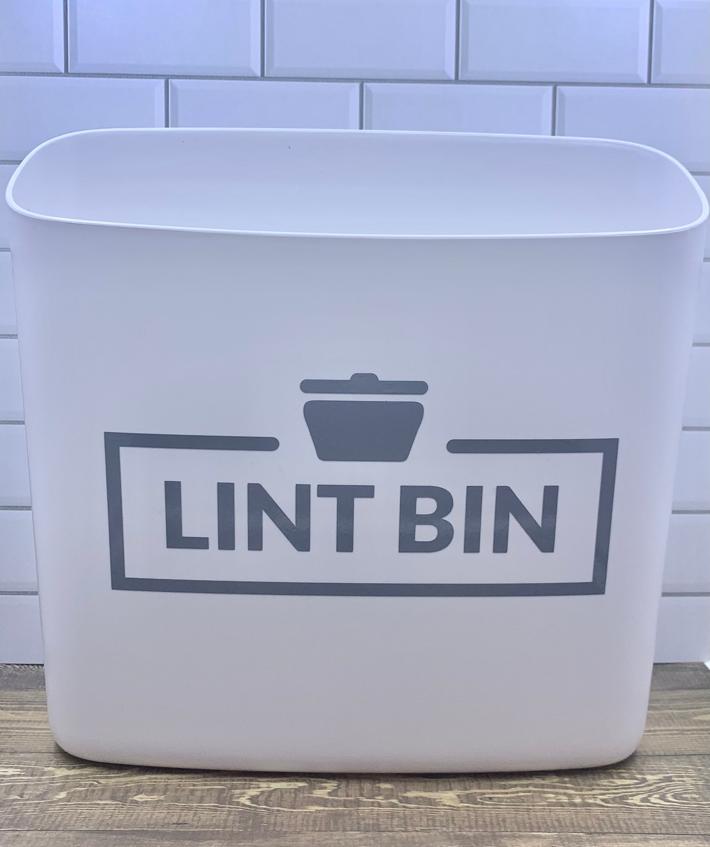 Plastic Lint Bin, Laundry Room Decoration, Laundry Accessory