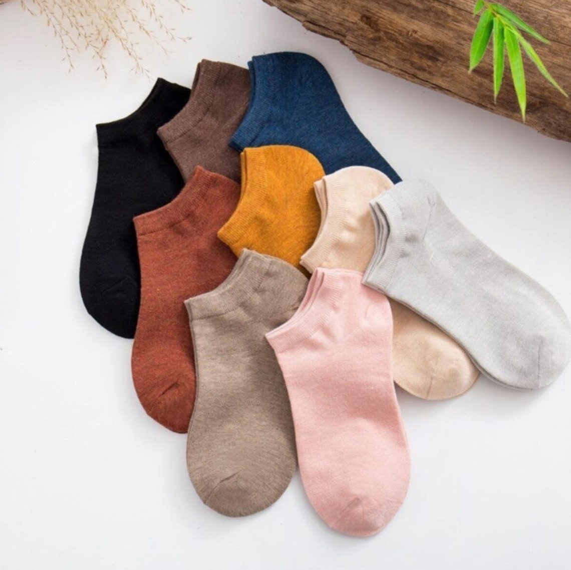 10 Pairs Socks Colorful Fun Ankle Socks Gift Box Set Etsy
