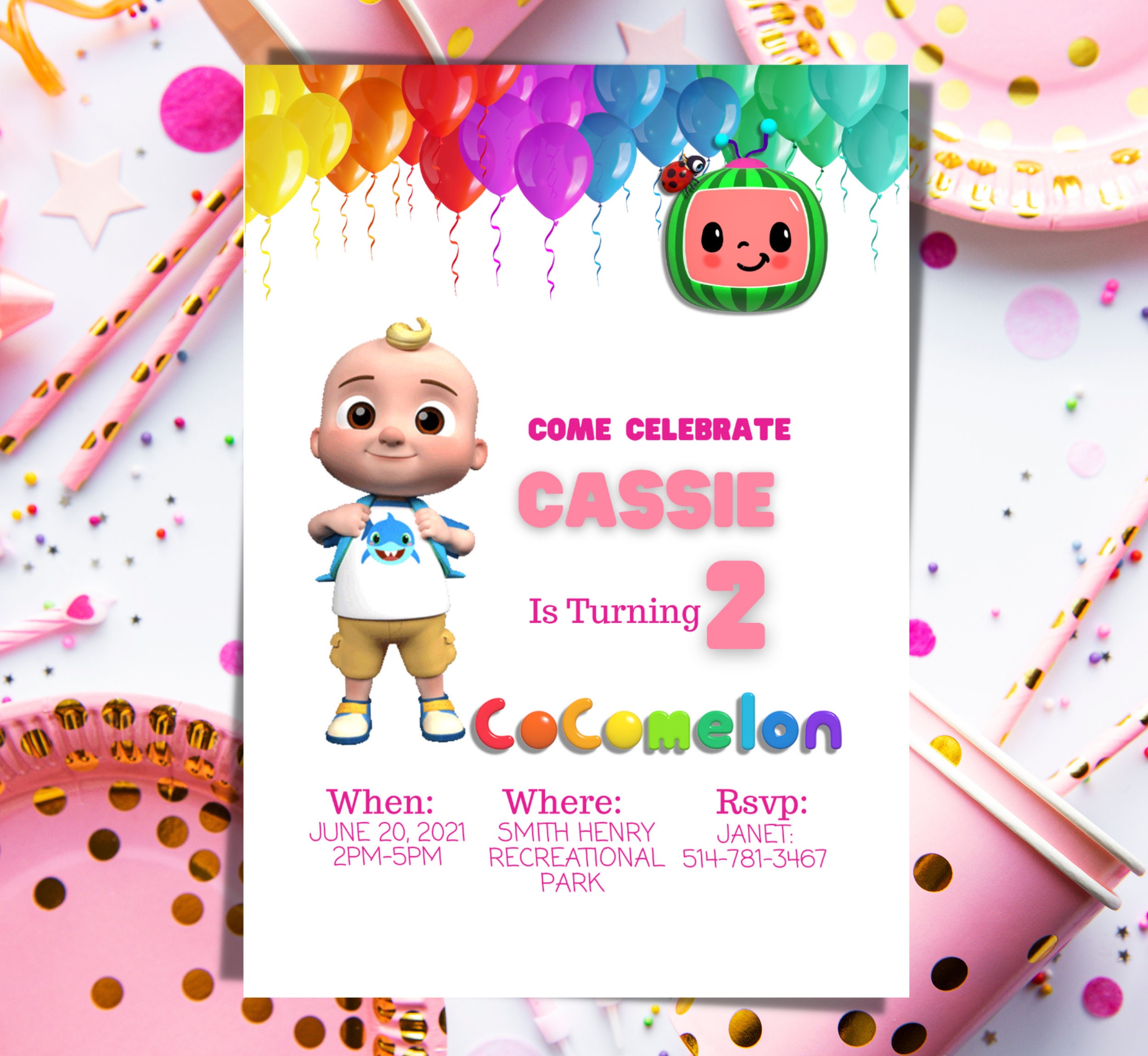 Pink Girl Invitations