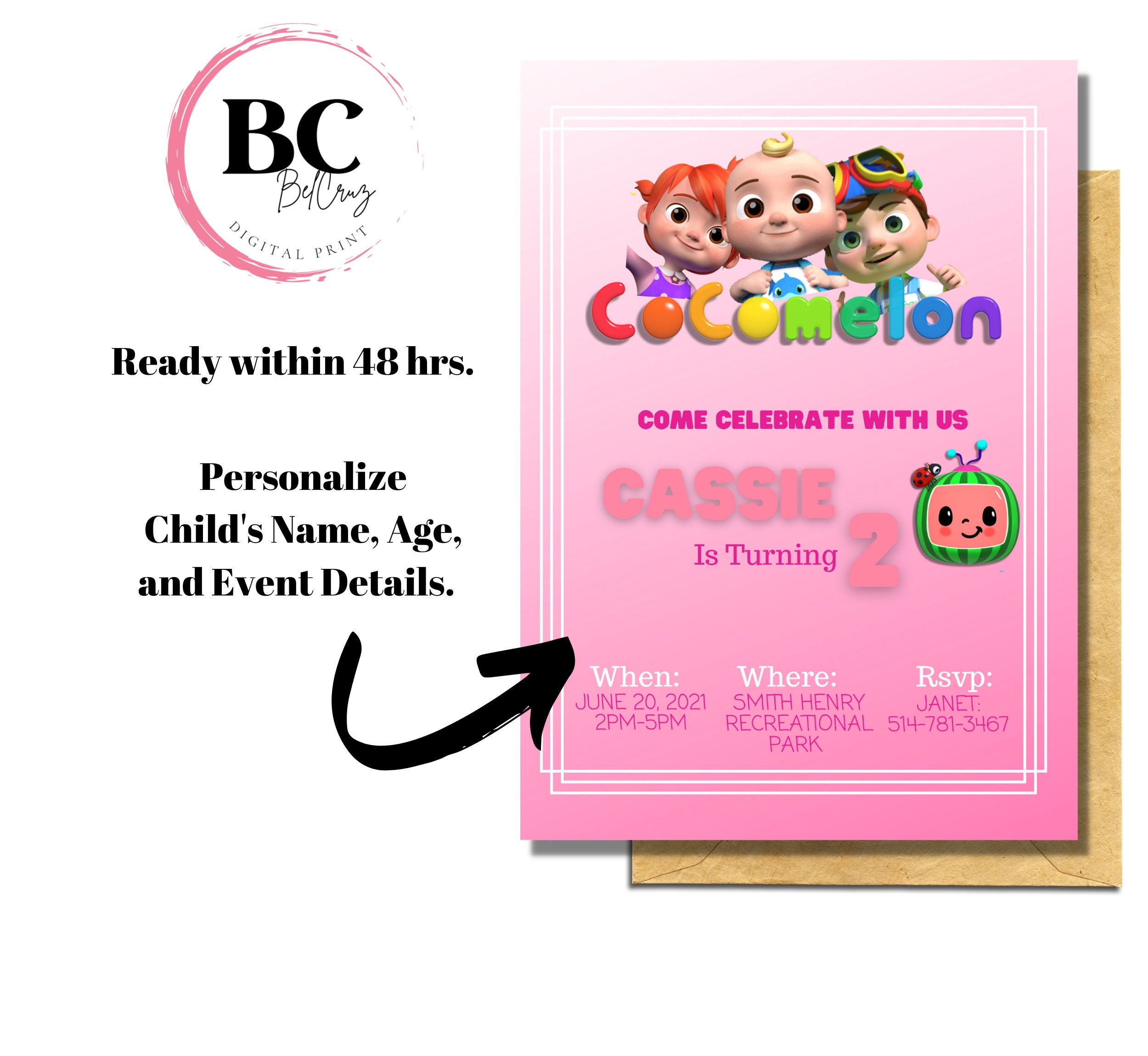 Pink Girl Invitations