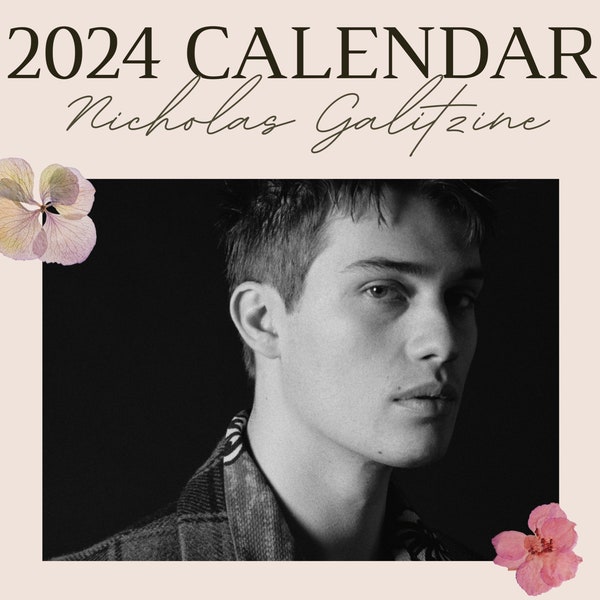 2024 Nicholas Galitzine Digital Calendar | Purple Hearts | Red White & Royal Blue | Digital Download