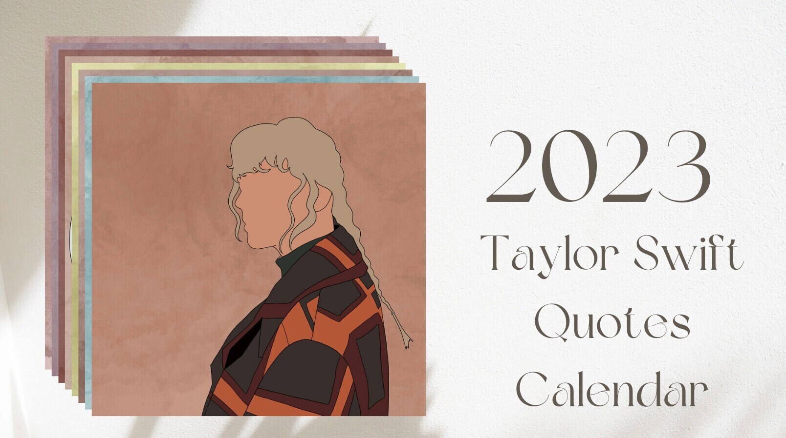 Taylor swift 2023 calendar with quotes digital etsy canada