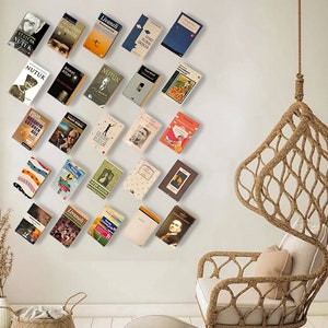 Bookshelf, Bookcase, Hidden Bookshelf, Unique Bookshelf, Design Bookshelf, Unique Gift, Wall decor, Book Display, book organizer image 1