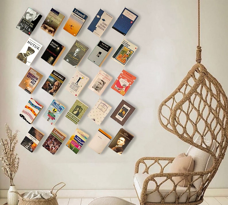 Bookshelf, Bookcase, Hidden Bookshelf, Unique Bookshelf, Design Bookshelf, Unique Gift, Wall decor, Book Display, book organizer image 1