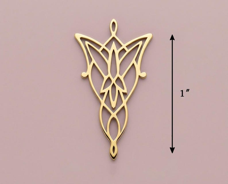 Halskette „Ewige Liebe – Arwen-Anhänger mit Abendstern“ – Romantisches Geschenk für die Freundin, Schmuck inspiriert von Herr der Ringe – Symbol der unsterblichen Liebe Bild 4