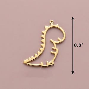T-Rex-Silhouette-Halskette, Anhänger aus Sterlingsilber mit prähistorischem Tiermotiv, Tyrannosaurus-Anhänger, Geschenk für Naturwissenschaftslehrer, Archäologie-Schmuck, Dino Bild 4