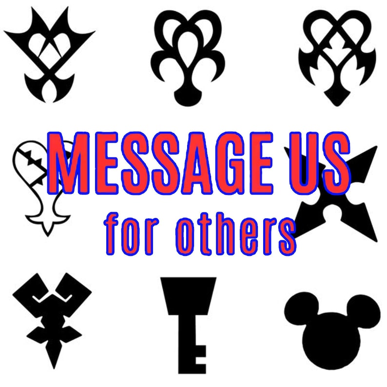 Puede incluir: Una colecci&oacute;n de dise&ntilde;os gr&aacute;ficos en blanco y negro, que incluyen s&iacute;mbolos y formas estilizadas. La imagen presenta el texto "MESSAGE US for others" en letras rojas con un contorno azul. Los dise&ntilde;os est&aacute;n sobre un fondo blanco.