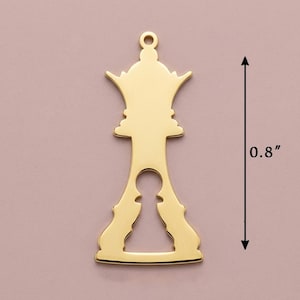 Pawn to Queen Necklace, Motivational Jewelry for Her, Promotion Gift, New Job Gift,Feminist Symbol Pendant, Dream Big Charm, Chess Piece Art image 4