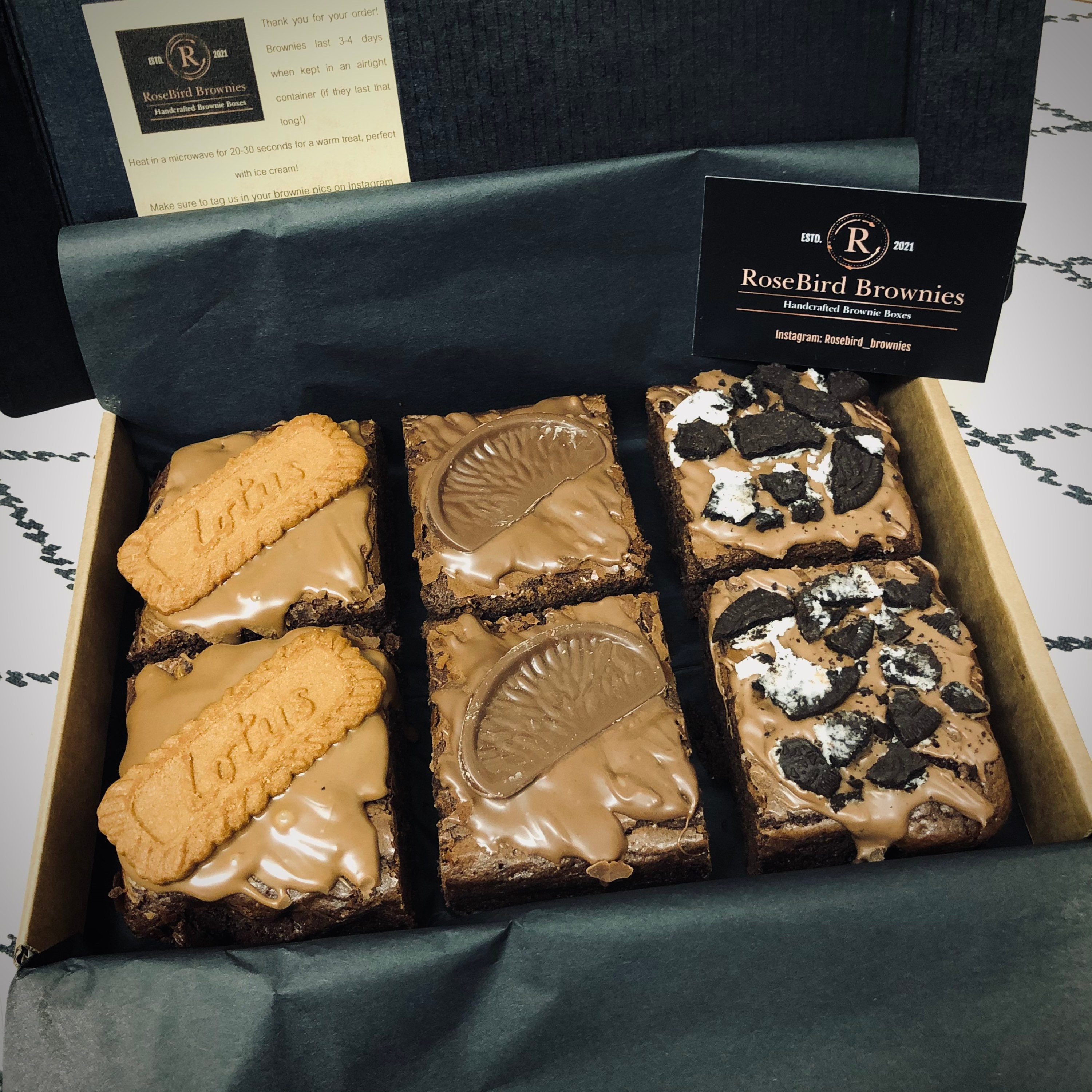 Letterbox brownies 6 piece brownie box Etsy