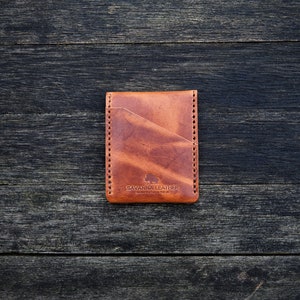 The Great Saxham Minimalist wallet Coins, bills/notes, cards Horween Dublin Natural Handcrafted in the UK image 10