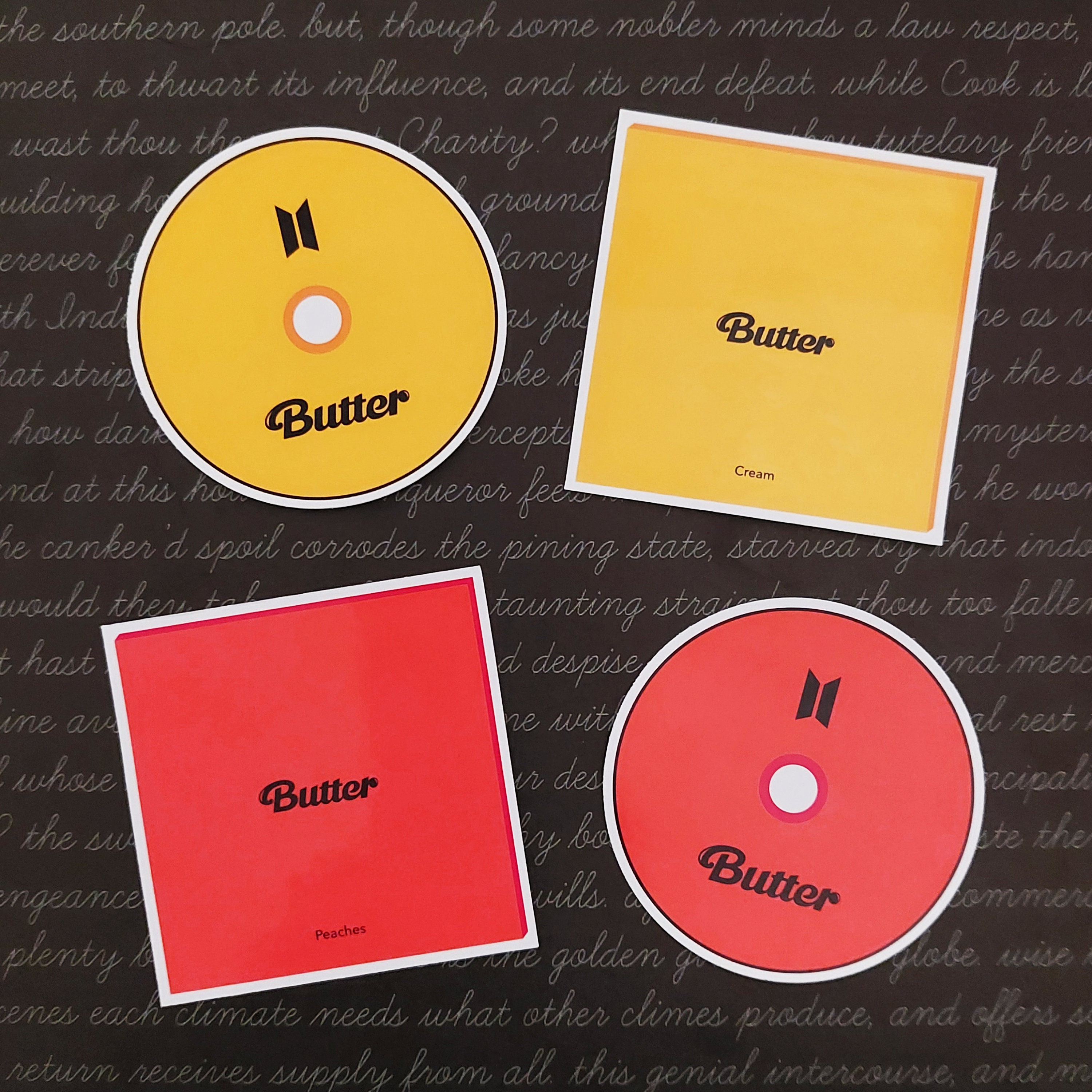 BTS Butter CD Album Sticker Set Etsy