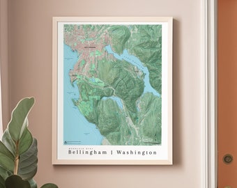 Bellingham Mountain Bike Map - 18x24 & 24x36