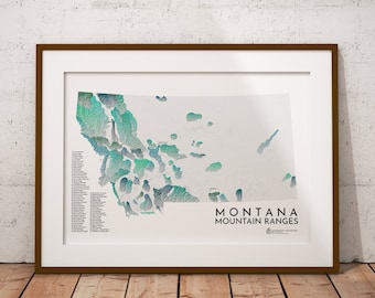 Montana Mountain Ranges Map