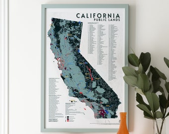 California Public Lands Map 18x24