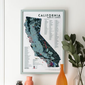 California Public Lands Map 18x24