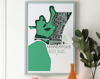 Mappa del quartiere di East Isles Minneapolis