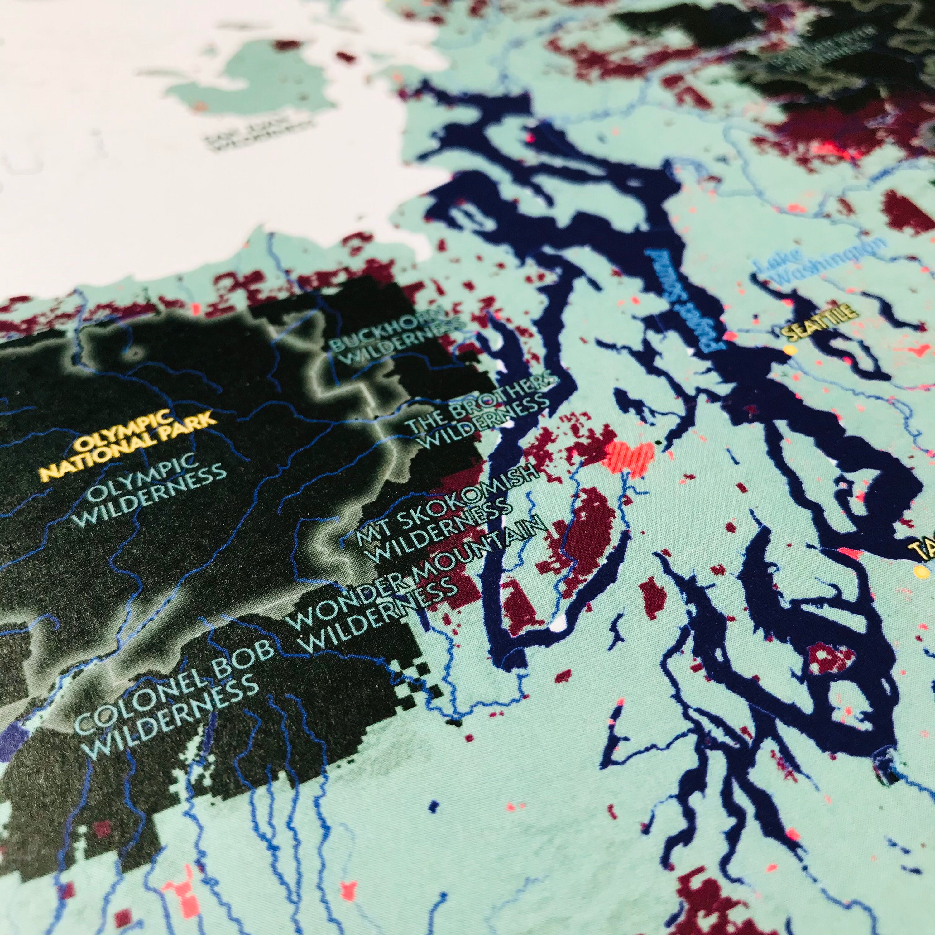 Washington Public Lands Map Etsy Il L4c5 