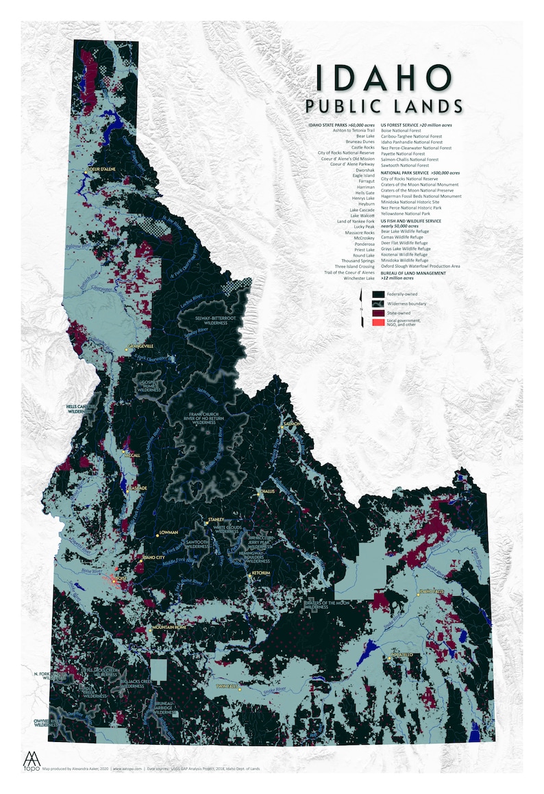Idaho Public Lands Map Idaho map - Il 794xN.2979123123 7oh7