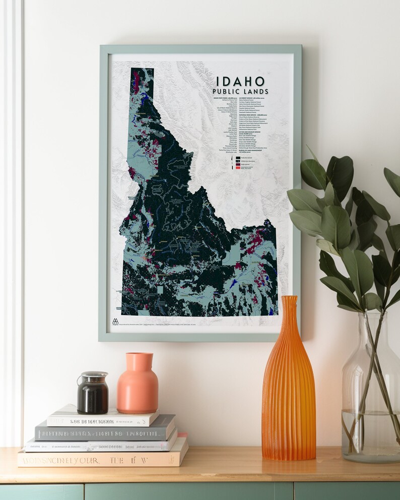 Idaho Public Lands Map 24x36 - Il 794xN.5034143404 8361