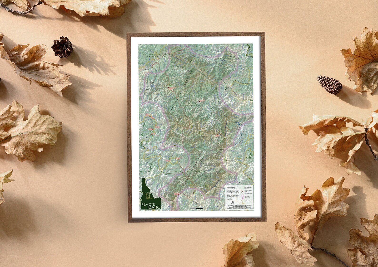 Frank Church Wilderness Map Frank Church River of No Return Etsy
