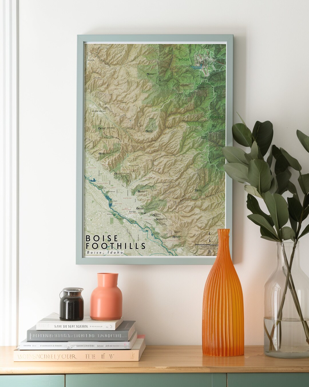 Boise Foothills Topographic Map - Etsy