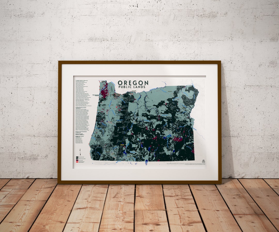 Oregon Public Lands Map - Etsy