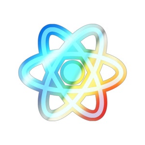React.js Holographic Die-cut Stickers Developer Laptop Decal Tech ...