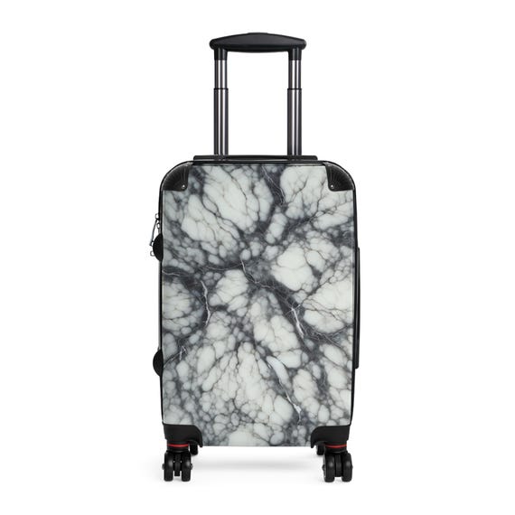 hard shell marble suitcase