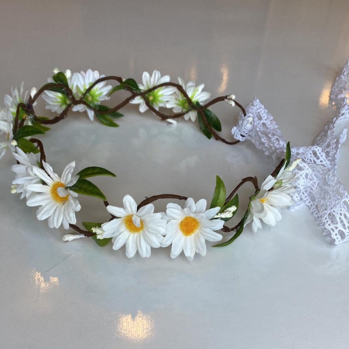 Daisy Flower Crown, Daisy Bridal Crown, Handmade Crown, Flower Mother Daughter Crown, Bridal