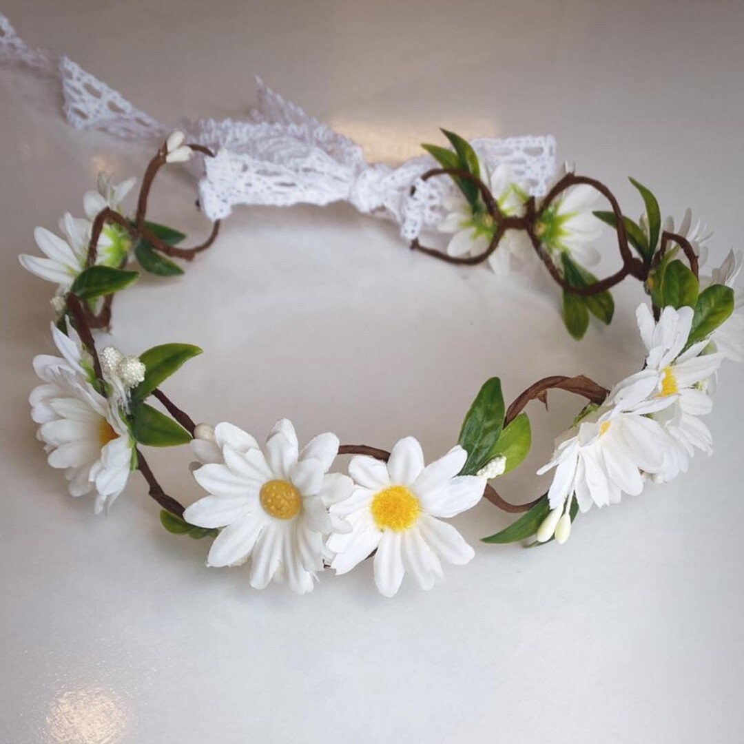 Daisy Flower Crown, Daisy Bridal Crown, Handmade Crown, Flower Mother