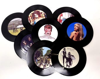 Bulk Order--Custom Vintage Vinyl Record Coaster Gift for Music Lover  Music Memorabilia US SHOPPERS--NO Extra Duty or Tariff Fees