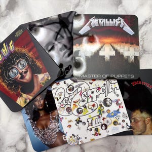 Personalized Album Cover Coaster: Music Lover Gift, Hardboard Cork Back, **You Pick The Album** US SHOPPERS--NO Extra Duty or Tariff Fees