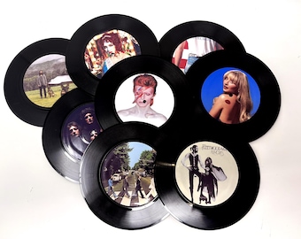 Custom Vinyl Album Cover Coaster: Music Lover Gift, Music Memorabilia, You Pick The Record US SHOPPERS--NO Extra Duty or Tariff Fees