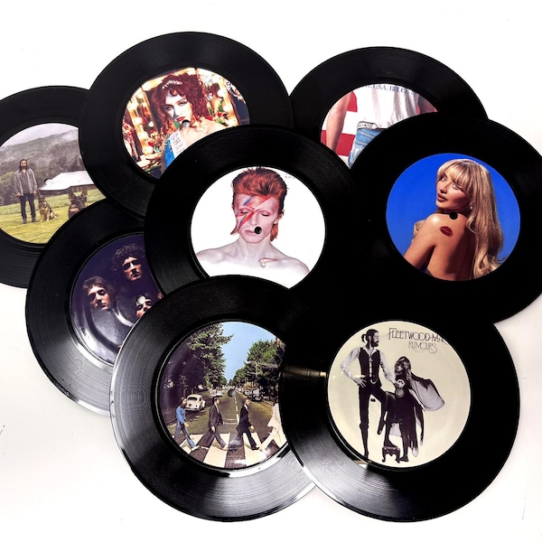 Custom Vinyl Album Cover Coaster: Music Lover Gift, Music Memorabilia, You Pick The Record US SHOPPERS--NO Extra Duty or Tariff Fees