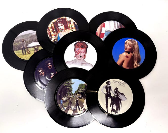 Custom Vinyl Album Cover Coaster: Music Lover Gift, Music Memorabilia, You Pick The Record US SHOPPERS--NO Extra Duty or Tariff Fees