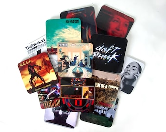 Personalized Album Cover Coaster: Music Lover Gift, Hardboard Cork Back, **You Pick The Album** US SHOPPERS--NO Extra Duty or Tariff Fees