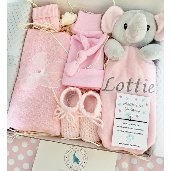 Personalised Baby Girl Gift Set, New Baby Gift, Baby Shower Gift, Name Embroidered Baby Gift, Baby Girl Gift, Personalised Baby Gift