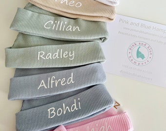 Personalised Baby Hat, Personalised Knotty Baby Hat, Newborn Baby Hat, New Baby Gift, Hat With Babies Name, Baby Shower Gift