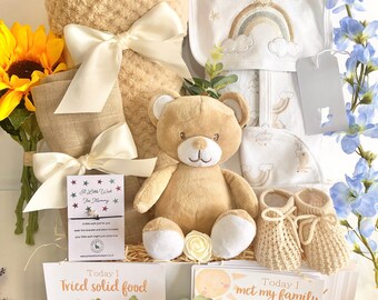 Cuddly New Baby Unisex Baby Hamper, New Mum Hamper, Unisex Baby Gift, Pregnancy Gift Hamper, Baby Shower Gift