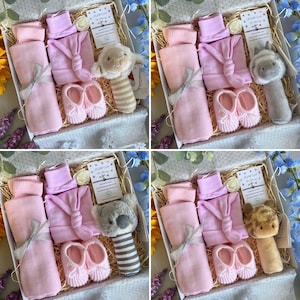 Gorgeous Animal Baby Gift Set, New Baby Gift, Baby Shower Gift, Baby Boy Gift, Baby Girl Gift, Pregnancy Gift, Baby Gift Box, Baby Hamper image 4