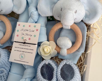 Twin Boys Baby Gift Set, Rattles, Booties & Hats - Etsy