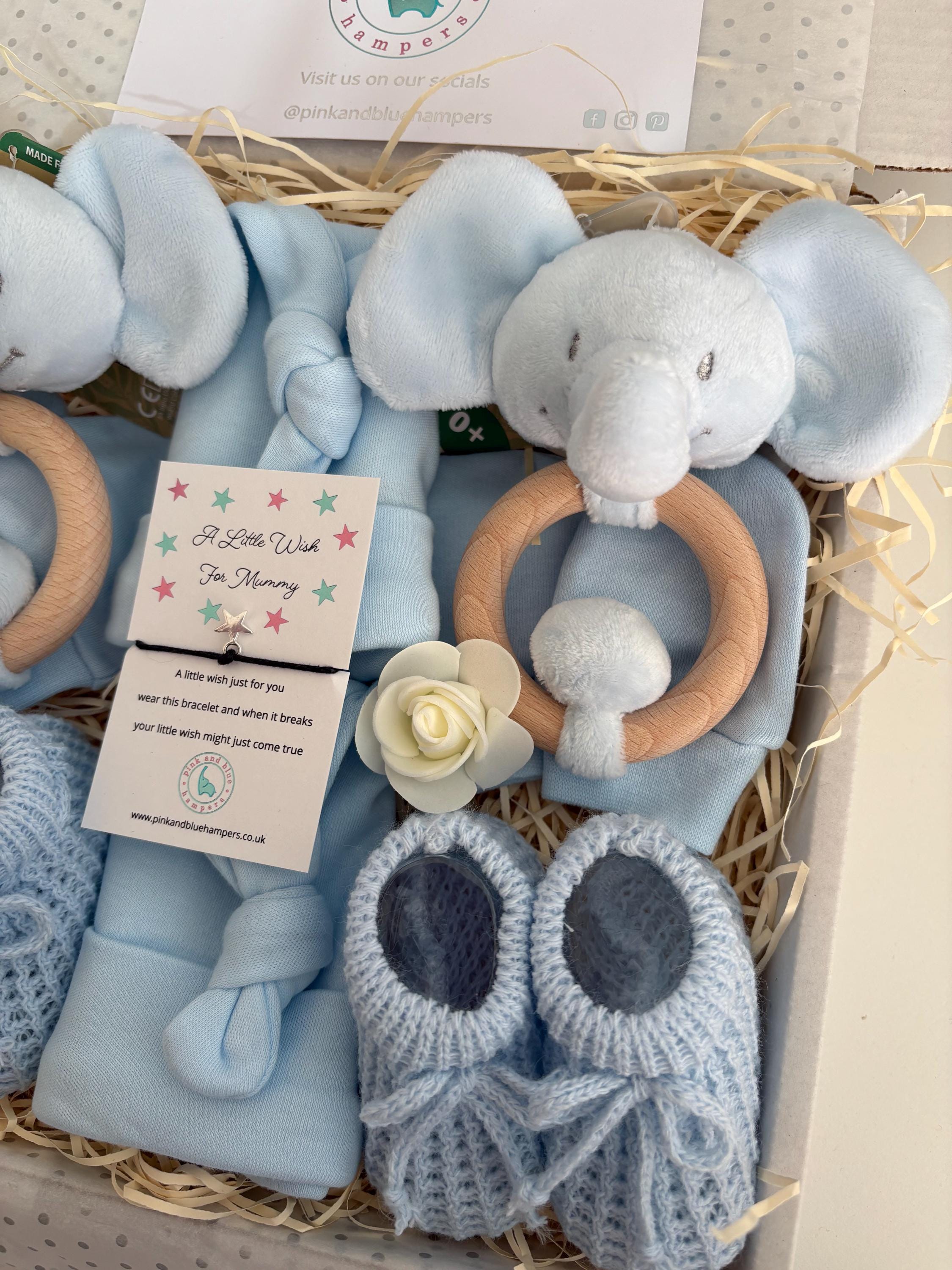 Twin Boys Baby Gift Set, Rattles, Booties & Hats - Etsy