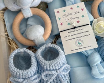 Twin Boys Baby Gift Set, Rattles, Booties & Hats - Etsy