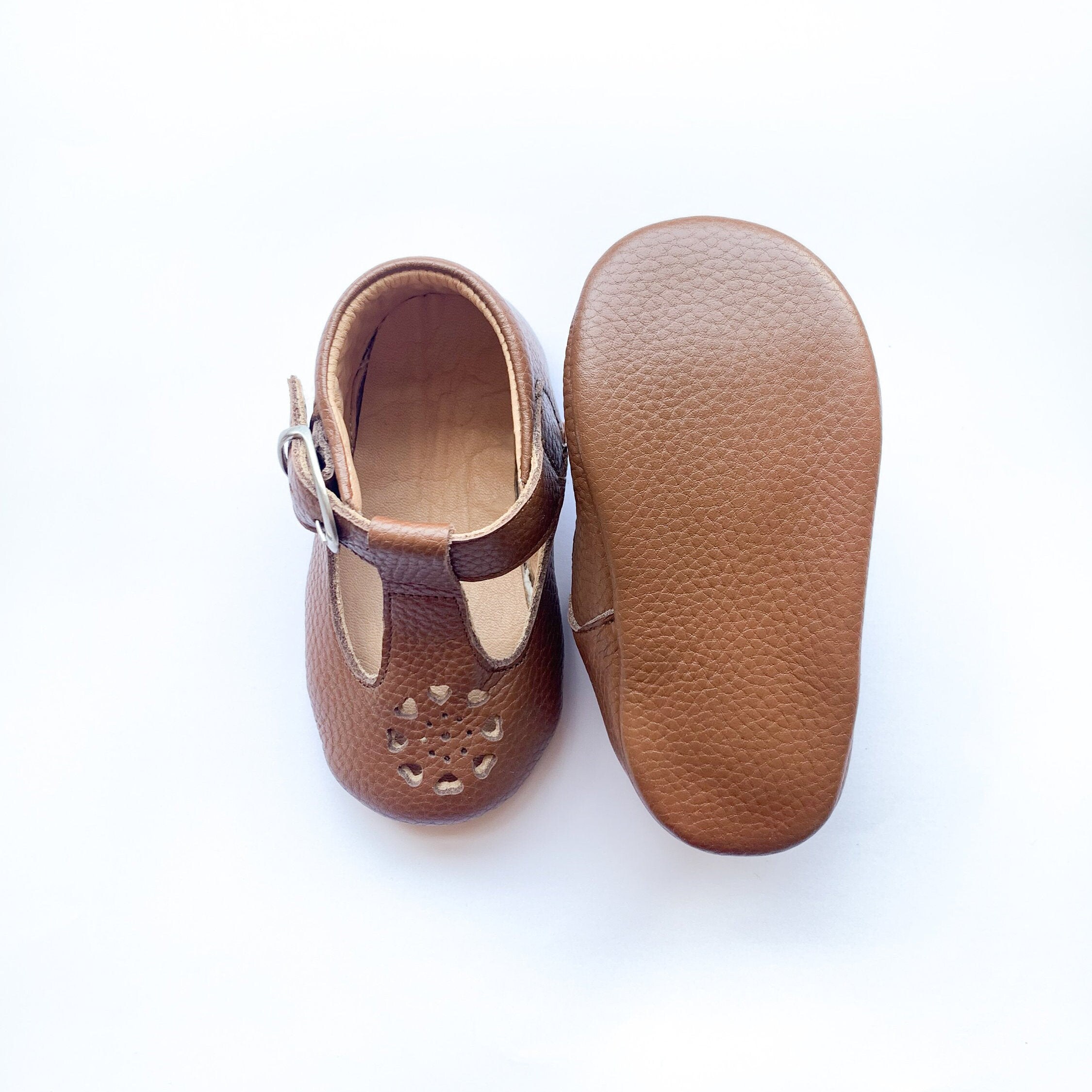 Brown Mary Jane Genuine Leather Baby Shoes Mary Jane Infant Etsy
