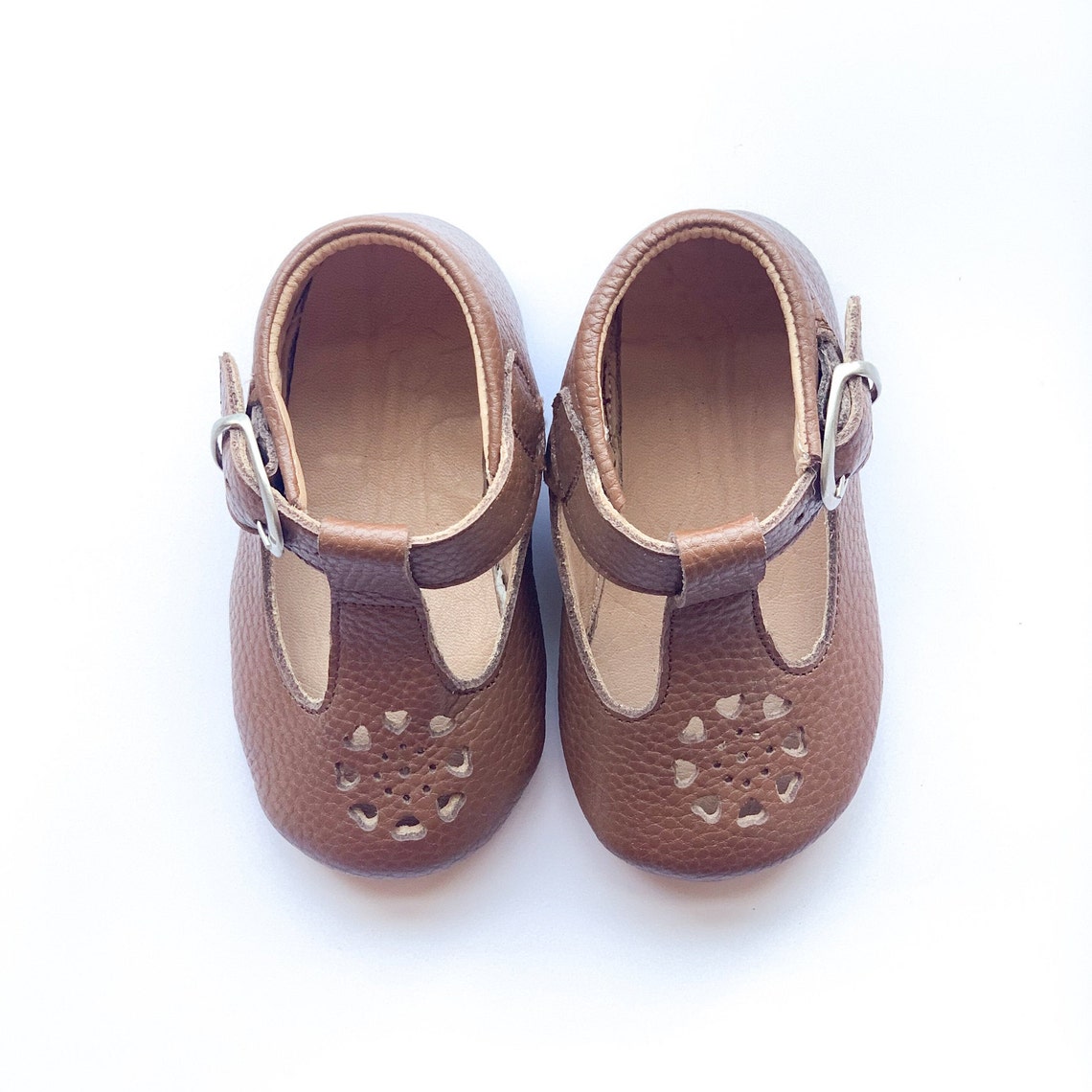 Brown Mary Jane Genuine Leather Baby Shoes Mary Jane Infant Etsy