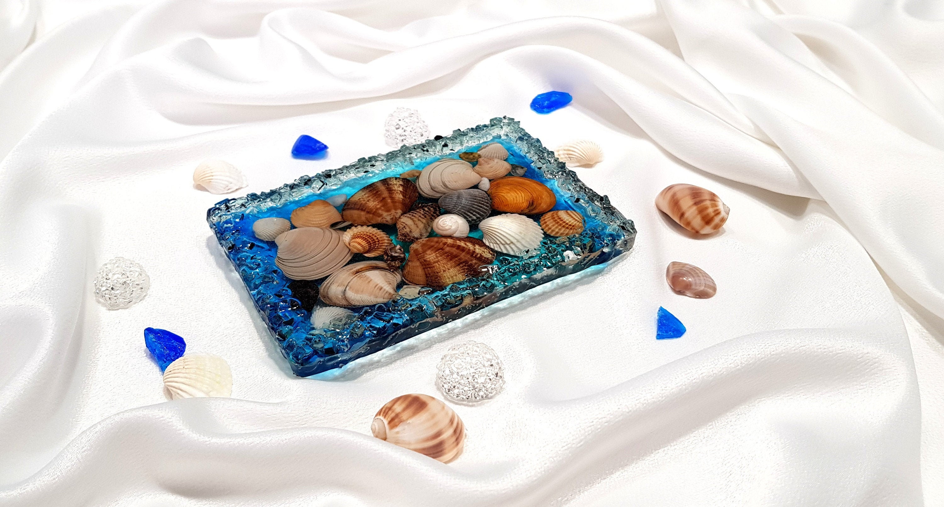 Resin Soap Dish Shell Soap Dish Handmade resin soap tray Etsy