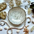 Personalized Initials Ring Dish| Resin Jewelry Holder | Engagement Gifts for Couple | Pearl Wedding Anniversary Gift product logo