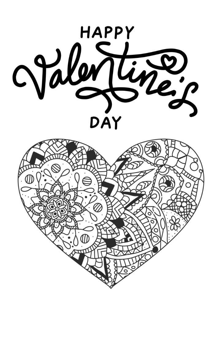 Printable Valentine Coloring Card How Sweet It Is To Be Loved By You Etsy