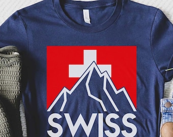 Schweizer T-Shirt, Schweiz T-Shirt, Schweizer Hemden, Schweizer Geschenke, Schweiz T-Shirt, Schweizer T-Shirt, Touristen-T-Shirts, Schweiz