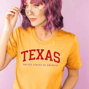 Texas Tee,Texas Shirt, Texas Fan Shirt, Vintage T Shirt, Texas Pride, College Student Gifts, State Shirts, Texas T-Shirt, Texas Cities